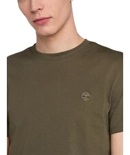TIMBERLAND SS DUNRIVER CREW T-shirt en cotton feuille vert-terre de cassel - T-shirt - 3
