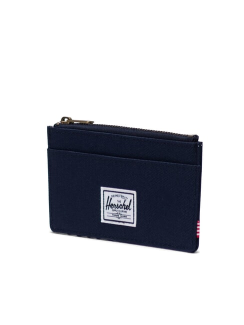 OSCAR Porte-cartes plat avec porte-monnaie PEACOAT / TAN - Portefeuilles Homme