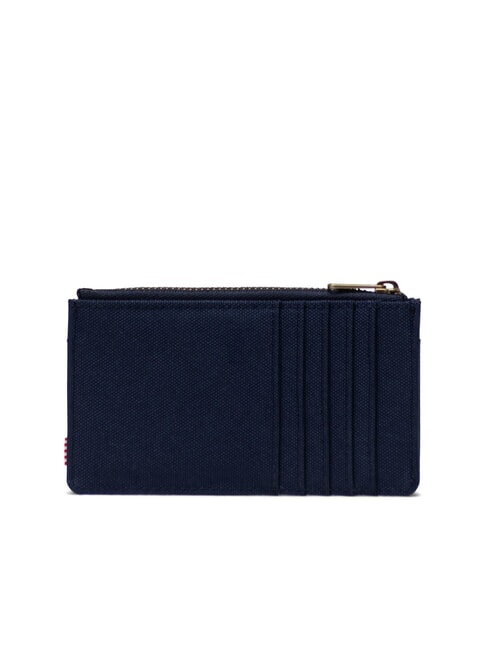 OSCAR Porte-cartes plat avec porte-monnaie PEACOAT / TAN - Portefeuilles Homme