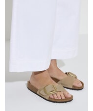 BIRKENSTOCK MADRID BIG BUCKLE Babouche en cuir nubuck ch&acirc;teau de sable - Chaussures Femme - 7