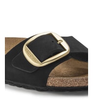 BIRKENSTOCK MADRID BIG BUCKLE Babouche en cuir nubuck noir - Chaussures Femme - 5