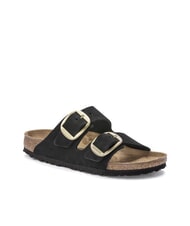 BIRKENSTOCK ARIZONA BIG BUCKLE Sandale pantoufle en cuir nubuck noir - Chaussures Femme - 3