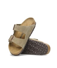 BIRKENSTOCK ARIZONA Chausson sandale à boucles taupe - Chaussures unisexe - 6