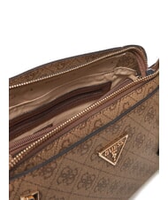 GUESS NOELLE Sac &agrave; main avec bandouli&egrave;re logo latte / marron - Sacs pour Femme - 4