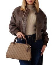 GUESS NOELLE Sac &agrave; main avec bandouli&egrave;re logo latte / marron - Sacs pour Femme - 5