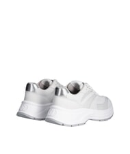 LIUJO EVA 03 Baskets en daim et maille brillante &eacute;cru/blanc - Chaussures Femme - 5