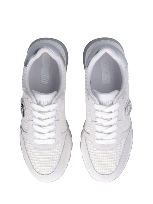 AMAZING 25 Baskets en daim et mesh blanc/argent - Chaussures Femme