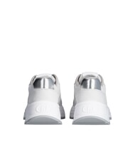 LIUJO EVA 03 Baskets en daim et maille brillante &eacute;cru/blanc - Chaussures Femme - 6
