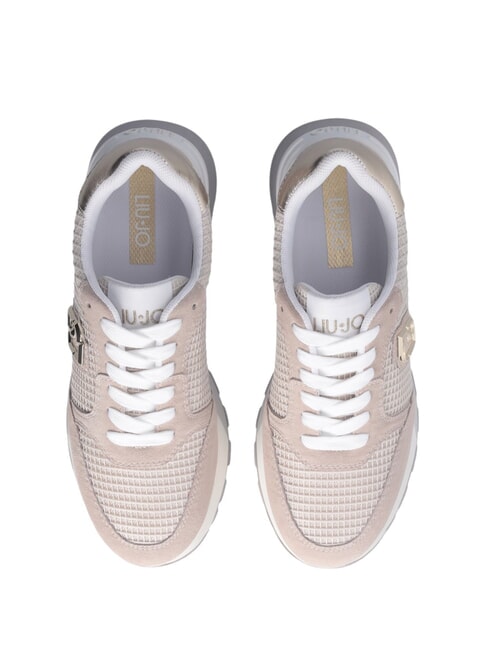 AMAZING 25 Baskets en daim et mesh sable/or clair - Chaussures Femme