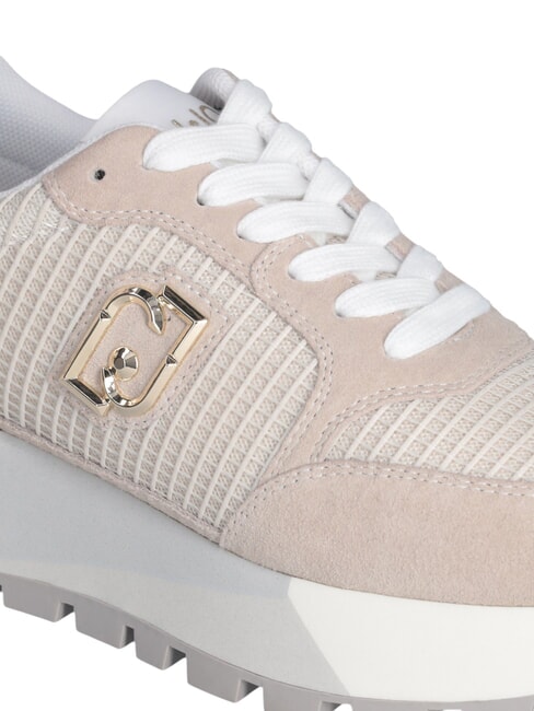 AMAZING 25 Baskets en daim et mesh sable/or clair - Chaussures Femme