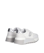 LIUJO AMAZING 25 Baskets en daim et mesh blanc/argent - Chaussures Femme - 5