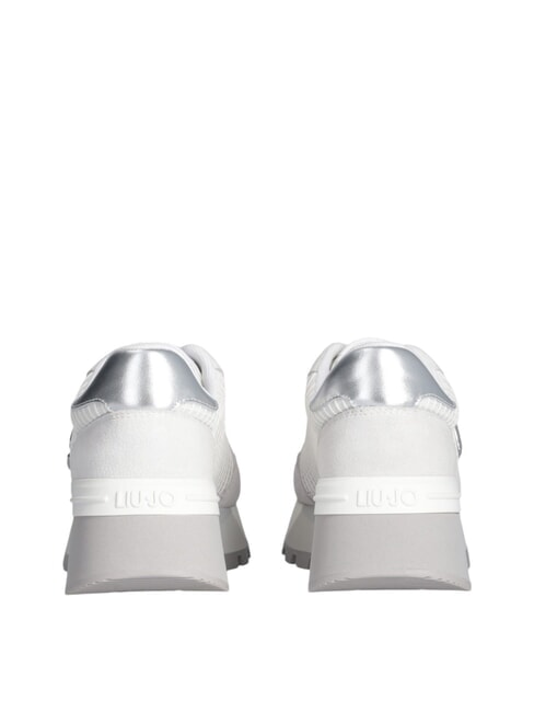 AMAZING 25 Baskets en daim et mesh blanc/argent - Chaussures Femme