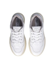 LIUJO ME 03 Baskets en cuir blanc cass&eacute; - Chaussures Femme - 3