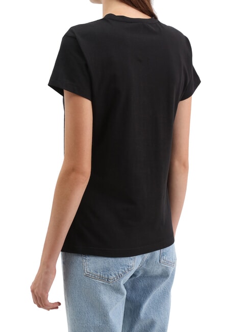 REUCA T-shirt en coton extensible noir/argent foncé - T-shirt