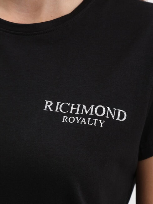 REUCA T-shirt en coton extensible noir/argent foncé - T-shirt