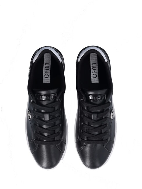 SILVIA 95  Baskets en cuir noir - Chaussures Femme