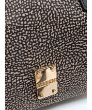 BORBONESE TEAPOT Sac tronc avec bandoulière OP / NATUREL / NOIR - Sacs pour Femme - 3