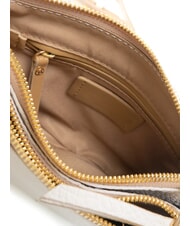 GIANNI CHIARINI FRIDA Sac bandoulière en cuir à double zip sable - Sacs pour Femme - 5