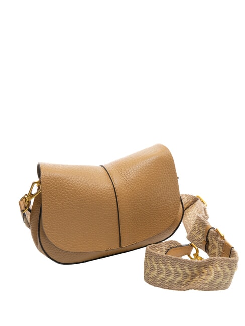 HELENA ROUND Sac en cuir avec double bandoulière la nature - Sacs pour Femme