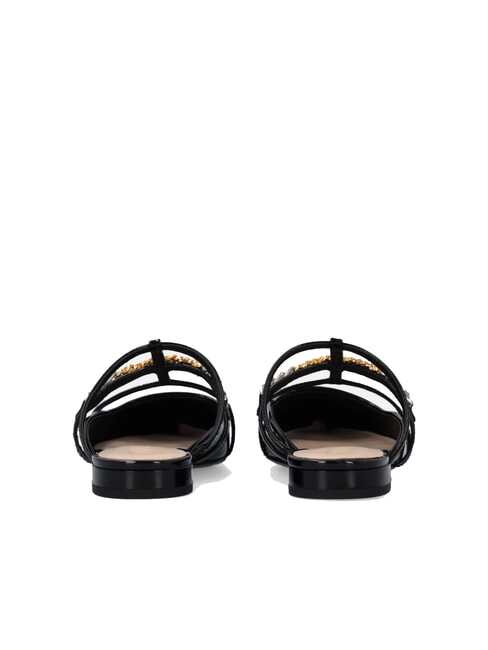 GIANIRA Ballerines mules en cuir verni limousine noire - Chaussures Femme