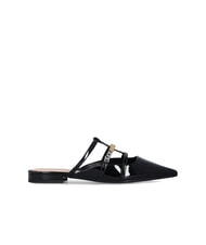 PINKO GIANIRA Ballerines mules en cuir verni limousine noire - Chaussures Femme - 4