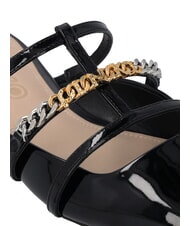 PINKO GIANIRA Ballerines mules en cuir verni limousine noire - Chaussures Femme - 8