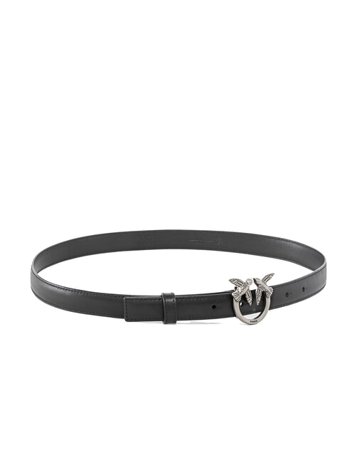 LOVE BERRY Ceinture en cuir noir-vieil argent - Ceintures
