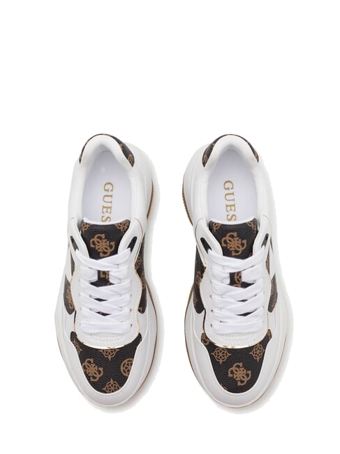 HAPYY  Baskets hautes Blanc / marron - Chaussures Femme