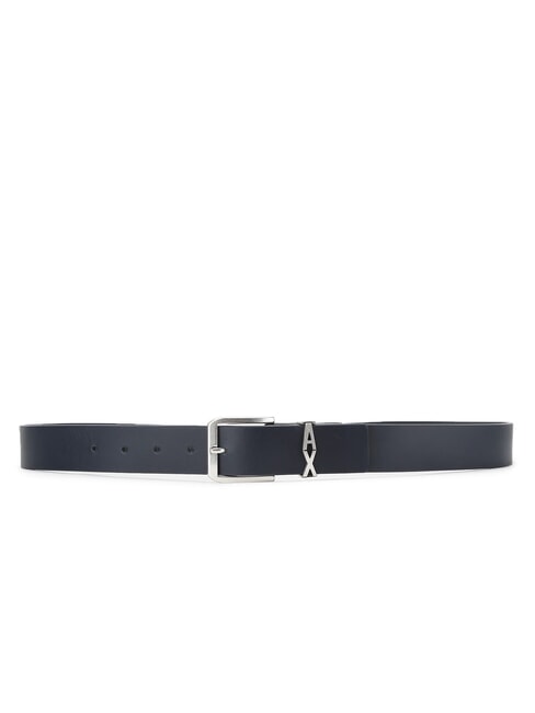 A|X METALLIC LOGO Ceinture en cuir, peut être raccourcie bleu marine - Ceintures