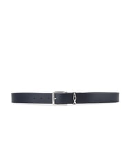 ARMANI EXCHANGE A|X METALLIC LOGO Ceinture en cuir, peut être raccourcie bleu marine - Ceintures - 2