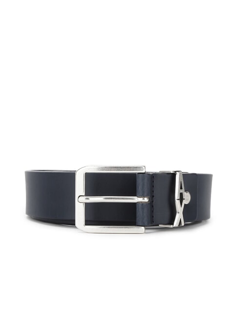 A|X METALLIC LOGO Ceinture en cuir, peut être raccourcie bleu marine - Ceintures