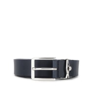 ARMANI EXCHANGE A|X METALLIC LOGO Ceinture en cuir, peut être raccourcie bleu marine - Ceintures - 3