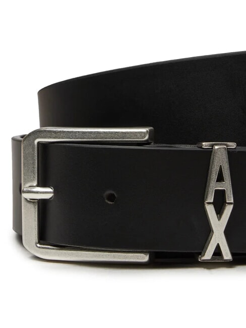 A|X METALLIC LOGO Ceinture en cuir, peut être raccourcie Noir - Ceintures