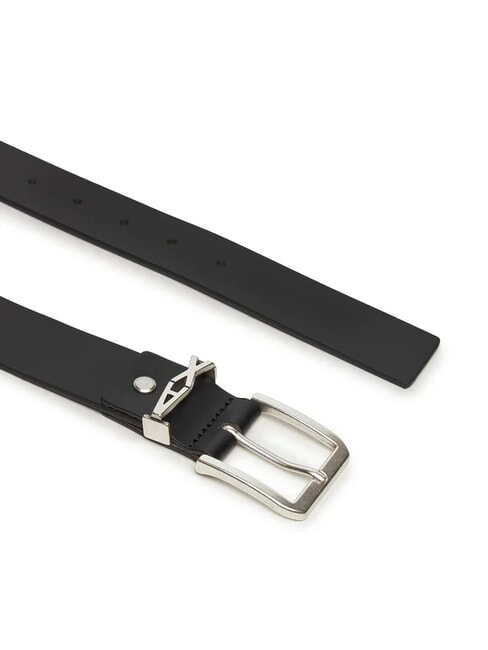 A|X METALLIC LOGO Ceinture en cuir, peut être raccourcie Noir - Ceintures