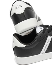 ARMANI EXCHANGE A|X STRIPES Baskets noir + blanc op. - Chaussures Homme - 6