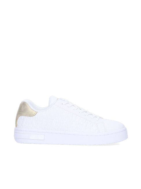AX LOGO EMBOSSED Baskets op.blanc+or p&acirc;le - Chaussures Femme