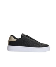 ARMANI EXCHANGE AX LOGO EMBOSSED Baskets noir + or p&acirc;le - Chaussures Femme - 2