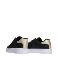 ARMANI EXCHANGE AX LOGO EMBOSSED Baskets noir + or p&acirc;le - Chaussures Femme - 3