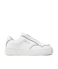 ARMANI EXCHANGE A|X LOGO STRASS Baskets écru + or pâle - Chaussures Femme - 2