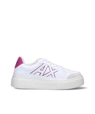 ARMANI EXCHANGE AX LOGO Baskets &agrave; plateforme op.blanc+rose - Chaussures Femme - 2