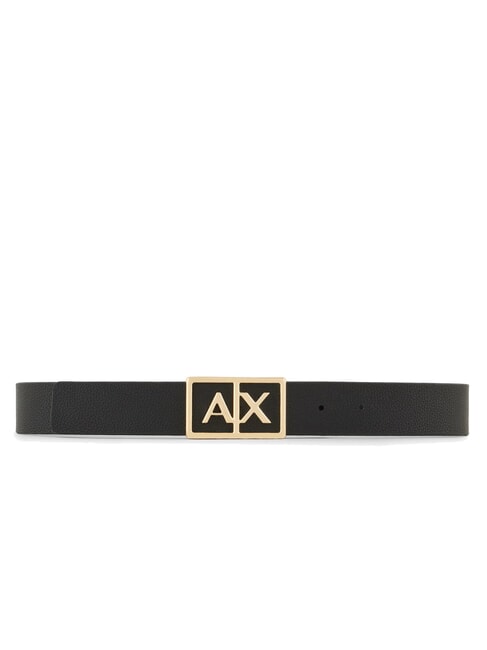 A|X BUCKLE Ceinture avec grand logo noir noir - Ceintures