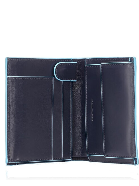 BLUE SQUARE Portefeuille vertical en cuir bleu - Portefeuilles Homme