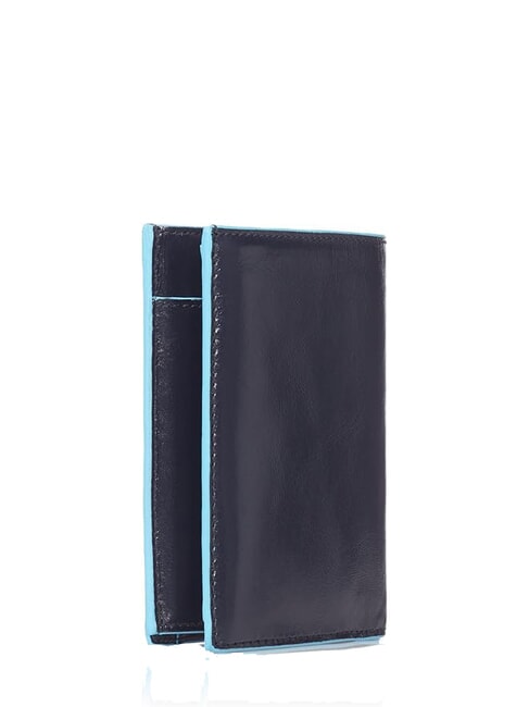 BLUE SQUARE Portefeuille vertical en cuir bleu - Portefeuilles Homme