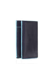 PIQUADRO BLUE SQUARE Portefeuille vertical en cuir bleu - Portefeuilles Homme - 3