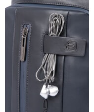 PIQUADRO URBAN Sac bandoulière en cuir bleu - Sacs à dos pour ordinateur portable - 4