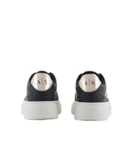 ARMANI EXCHANGE AX LOGO Baskets à plateforme noir + or pâle - Chaussures Femme - 5
