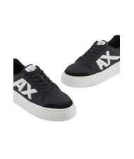 ARMANI EXCHANGE AX LOGO Baskets à plateforme noir + or pâle - Chaussures Femme - 4
