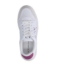 ARMANI EXCHANGE AX LOGO Baskets à plateforme op.blanc+rose - Chaussures Femme - 5