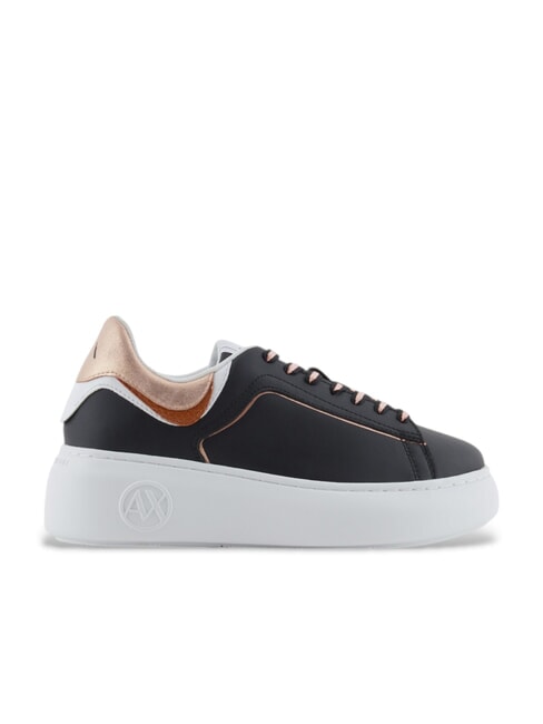 A|X Runner Baskets en cuir noir + or rose - Chaussures Femme