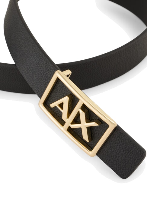 A|X BUCKLE Ceinture avec grand logo noir noir - Ceintures